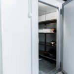 refrigerator-room-door-in-professional-kitchen-in-restaurant